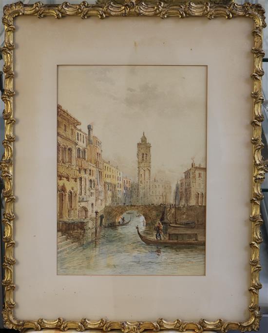 19th Century English School Views of Venice and a Flemish town